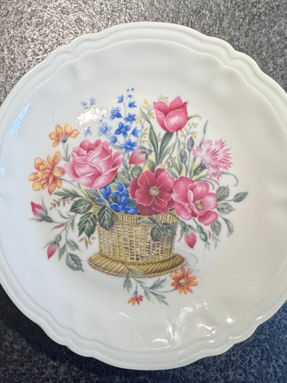 Rochard Limoges France Vintage Salad Plates, Set of 2,Hand-Painted Flower Design - Picture 7 of 7